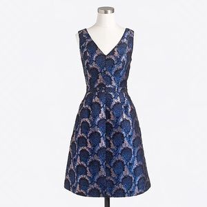 J. Crew Factory Peacock Jacquard Dress